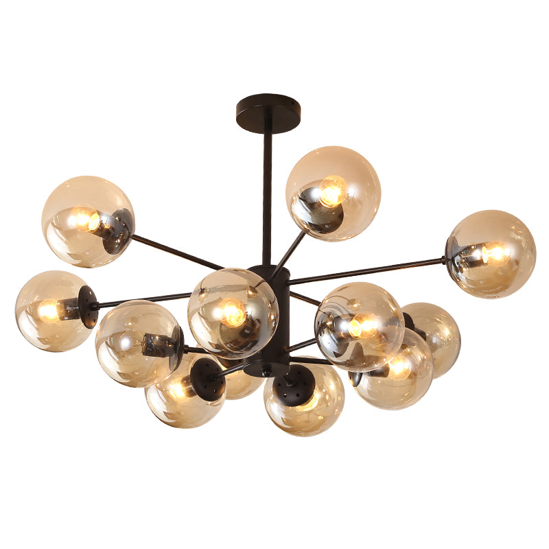 Simplicity Chandelier Light Fixture Black Hanging Ceiling Light for Living Room