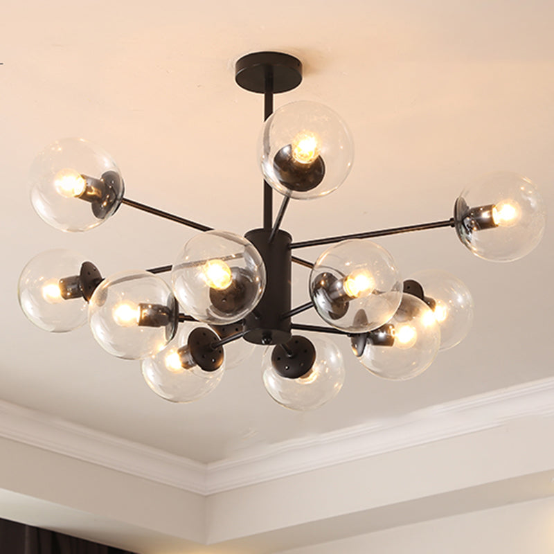 Simplicity Chandelier Light Fixture Black Hanging Ceiling Light for Living Room
