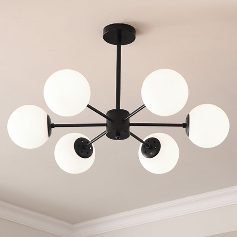 Simplicity Chandelier Light Fixture Black Hanging Ceiling Light for Living Room