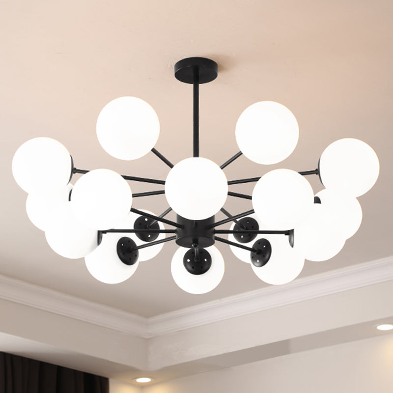 Simplicity Chandelier Light Fixture Black Hanging Ceiling Light for Living Room