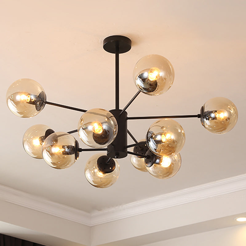 Simplicity Chandelier Light Fixture Black Hanging Ceiling Light for Living Room