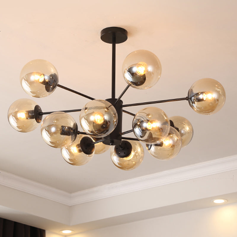 Simplicity Chandelier Light Fixture Black Hanging Ceiling Light for Living Room