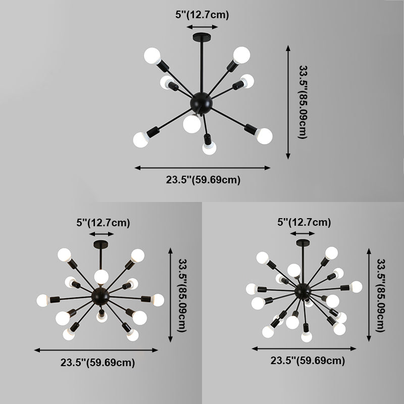 Multi-Head Chandelier Lighting Fixtures Modern Style Sputnik Suspension Light