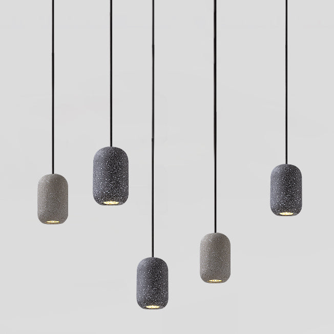 Lámpara de suspensión modernista de luz colgante de cemento cilíndrico para dormitorio