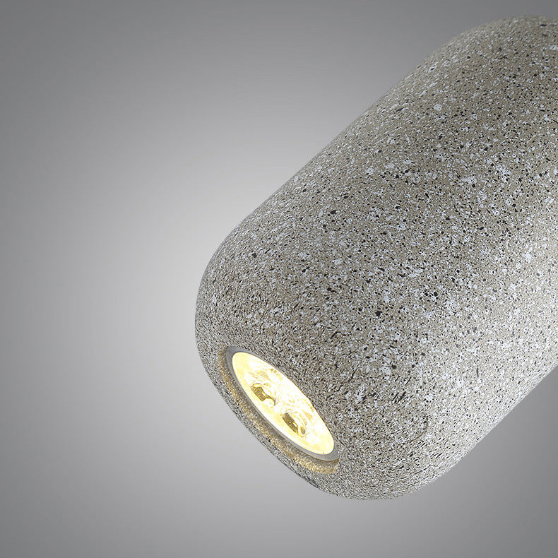 Lámpara de suspensión modernista de luz colgante de cemento cilíndrico para dormitorio