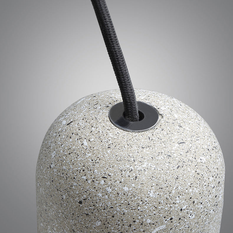 Lámpara de suspensión modernista de luz colgante de cemento cilíndrico para dormitorio