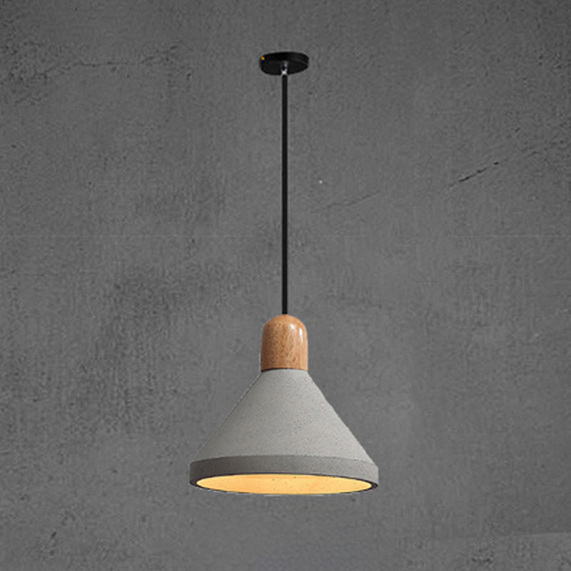 Grey Cement Pendant Light Modernist Suspension Pendant for Bedroom Foyer