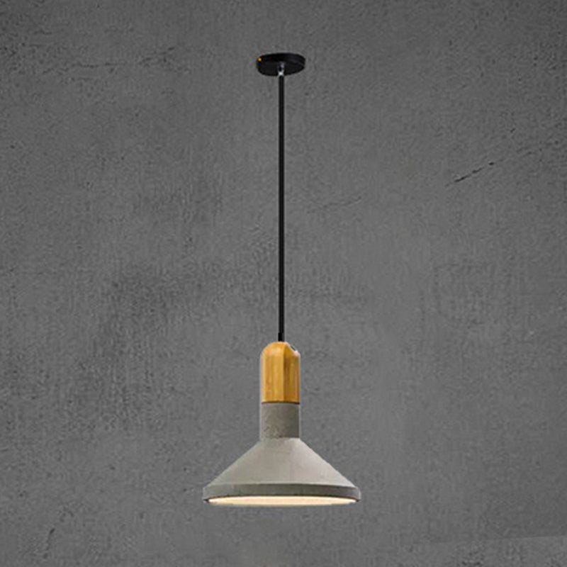 Grey Cement Pendant Light Modernist Suspension Pendant for Bedroom Foyer