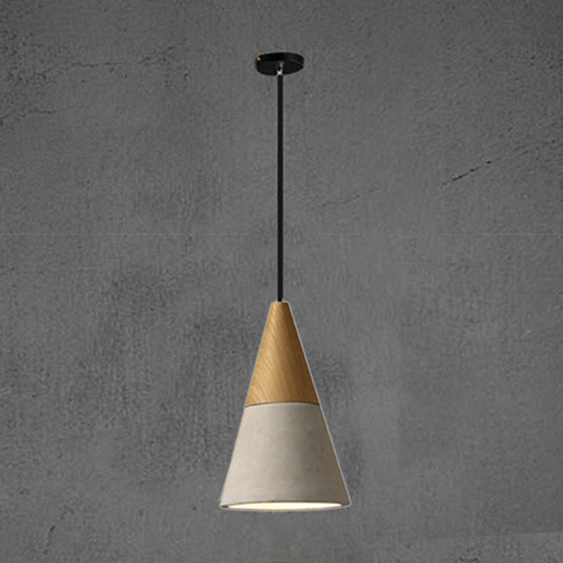 Grey Cement Pendant Light Modernist Suspension Pendant for Bedroom Foyer