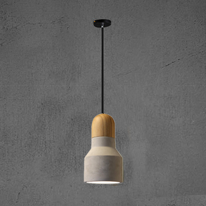 Grey Cement Pendant Light Modernist Suspension Pendant for Bedroom Foyer