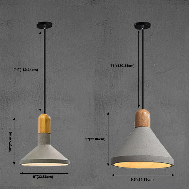 Graues Zement anheigender Licht modernistische Suspension Anhänger für Schlafzimmer Foyer