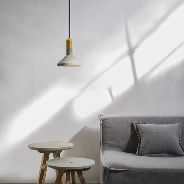 Graues Zement anheigender Licht modernistische Suspension Anhänger für Schlafzimmer Foyer