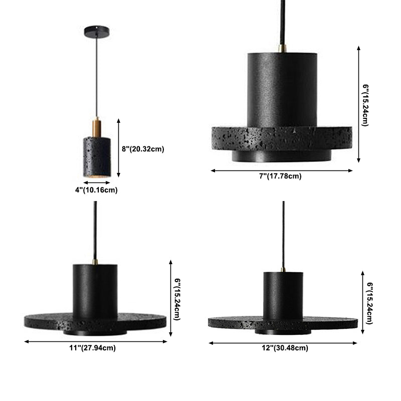 Moderner Stil hängend Licht Steinzylinder Anhänger Licht für das Lernen Esszimmer