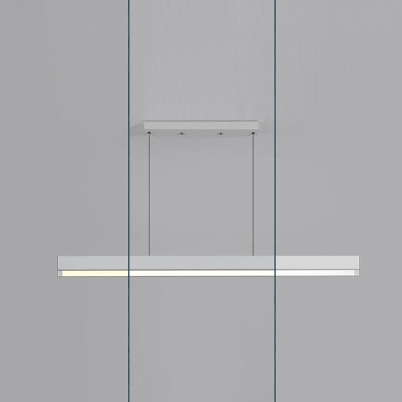 Modern LED Island Light Fixture Rectangle Shape Pendant Light for Home Dining Room