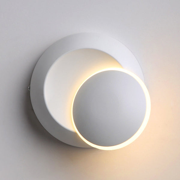 Schlafzimmer nordische Wandleuchten kreisförmiger LED -rotierbare Wandmontageleuchte