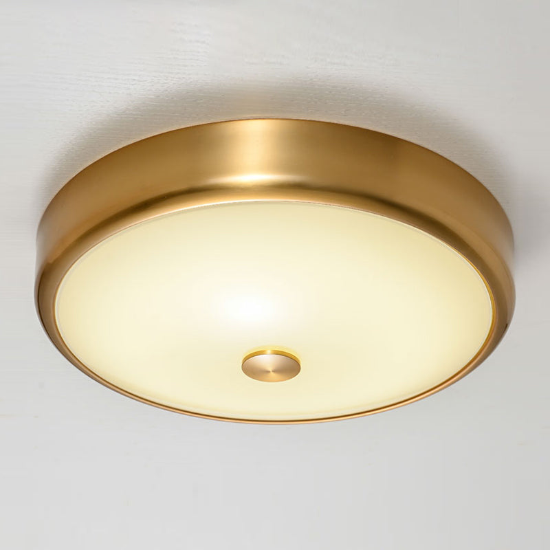 Lampada da incasso rotonda Lampada da incasso tradizionale impermeabile con paralume in vetro