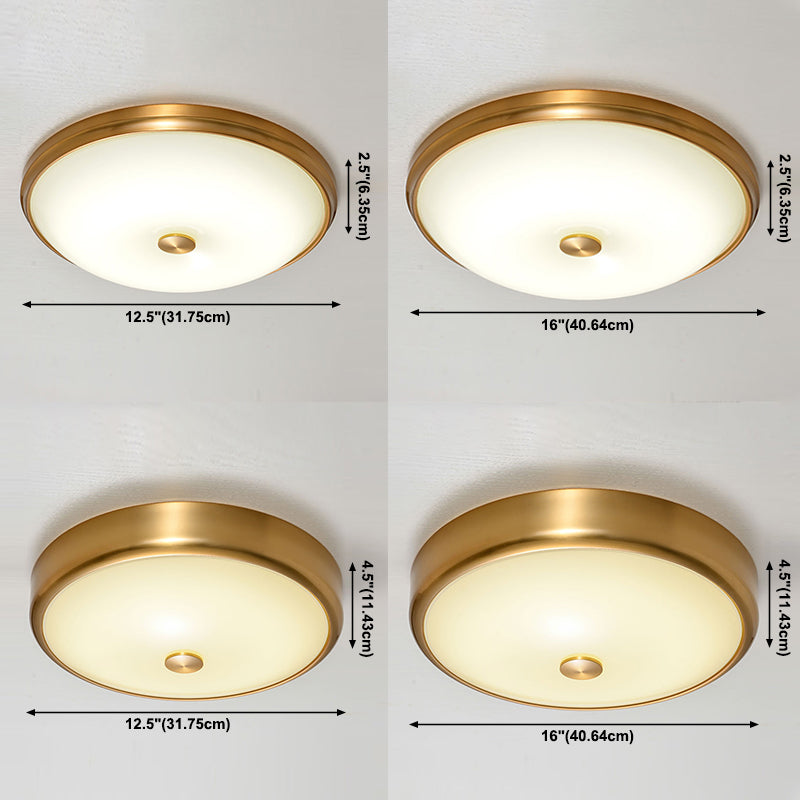 Lampada da incasso rotonda Lampada da incasso tradizionale impermeabile con paralume in vetro