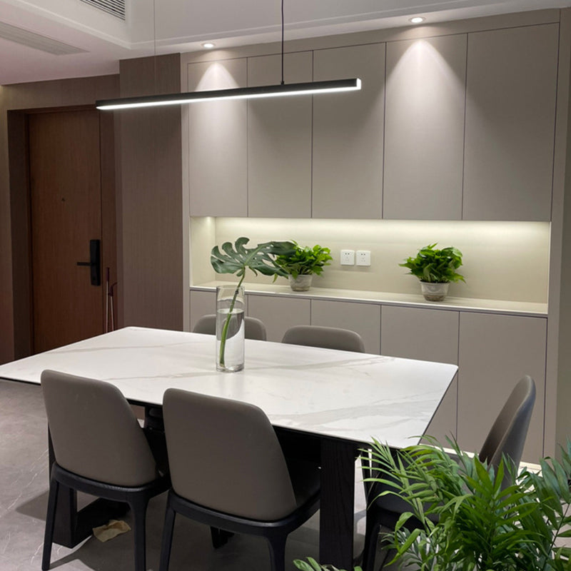 LED RECTANGE ISLAND LIGHT DIMPLE MODERN MODERN PENDANT LAMPE POUR SALLE DE DINSAGE