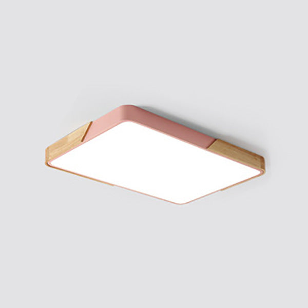 Modern Macaroon Geometric LED Massimale Lampada Ferro 1 Light Flush Mount per Bedroom