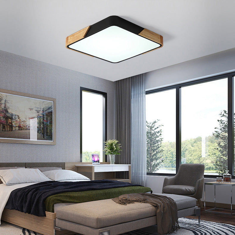 Modern Macaroon Geometric LED Massimale Lampada Ferro 1 Light Flush Mount per Bedroom