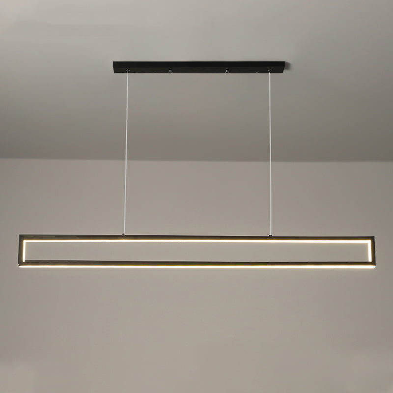 Rechthoek eiland kroonluchter licht modern metalen hangende kroonluchter