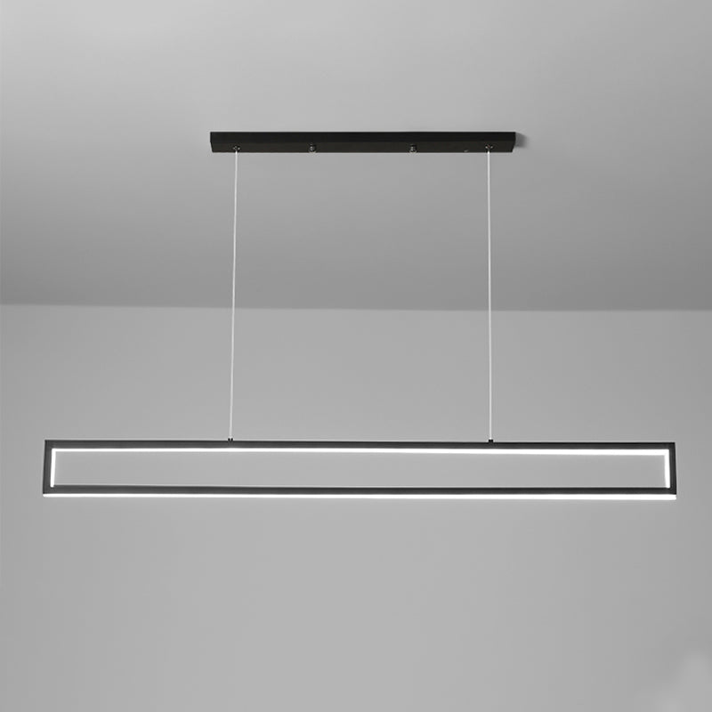 Rechthoek eiland kroonluchter licht modern metalen hangende kroonluchter