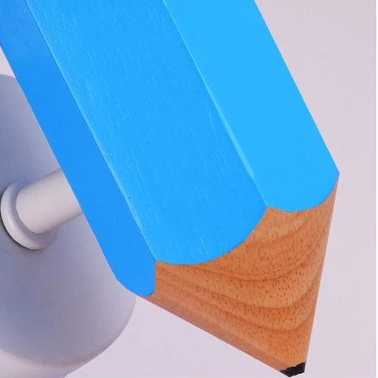 Geométrique Shade 1-Light Murce Sconce Kids Style Fabric Mur Moup Lightture en bleu