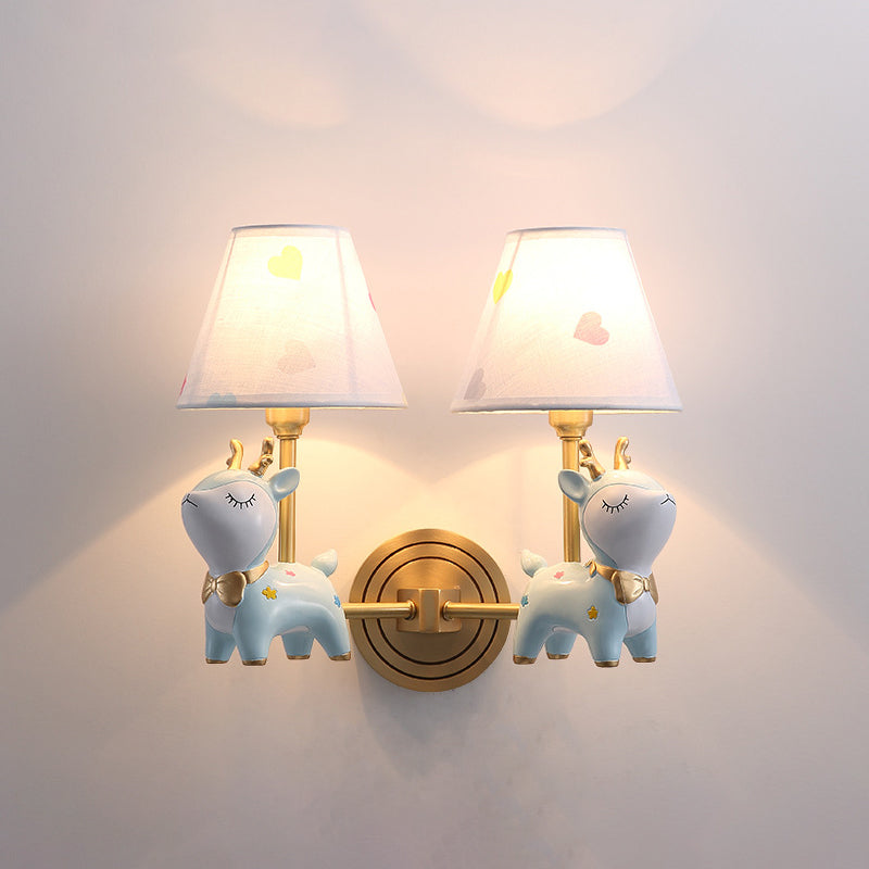 Geometrische wandwandeling Kinderstijl Metalen wandmontage Lichtmontage met stofschaduw