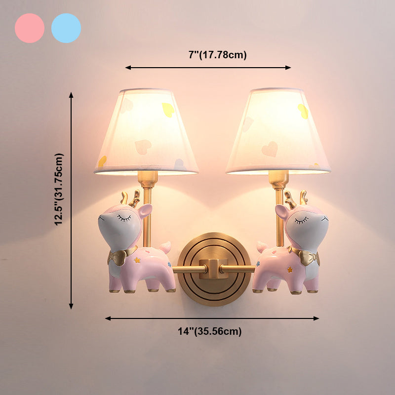 Geometrische wandwandeling Kinderstijl Metalen wandmontage Lichtmontage met stofschaduw