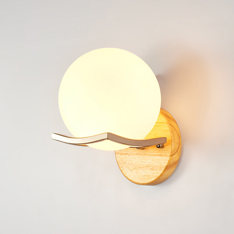 Estilo contemporáneo Luces de apliques de pared geométrica madera 1 lámpara de luz liviana