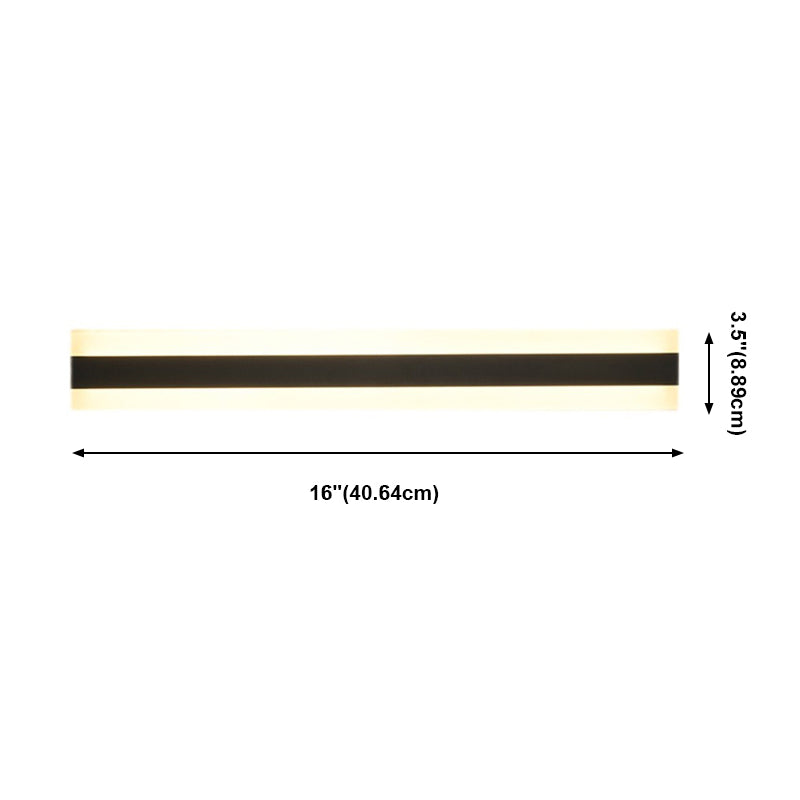 Luces de apliques de pared lineal contemporánea 1 Light Light Light Accesorio con sombra acrílica