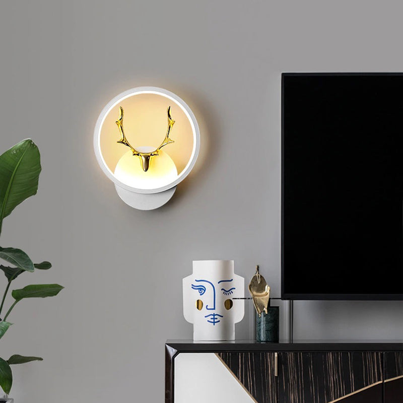 Light metal a parete geometrica contemporanea in metallo 1 lampada a LED LAD