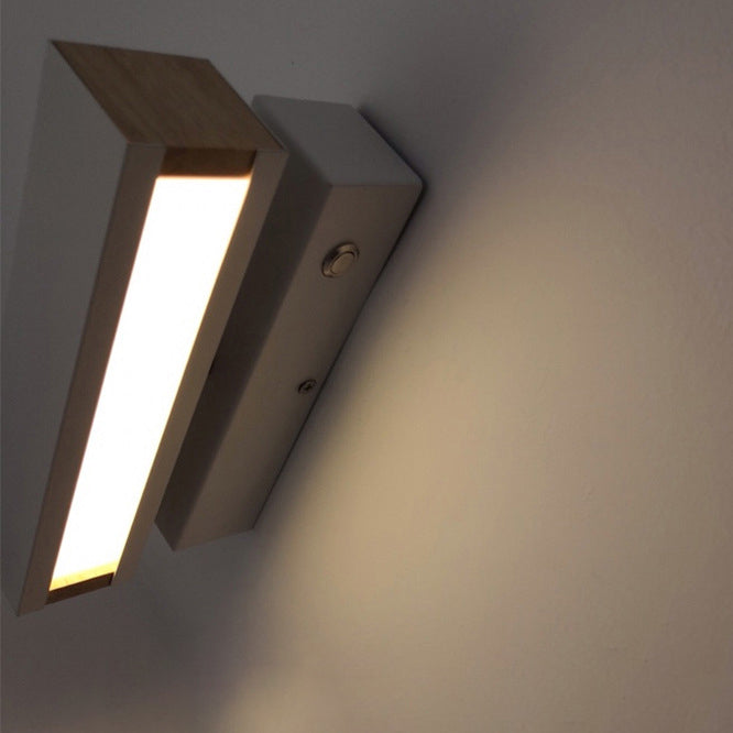 Luz de la pared de la pared de sombra cuadrada simple de luz simple iluminación de pared de metal de estilo simple