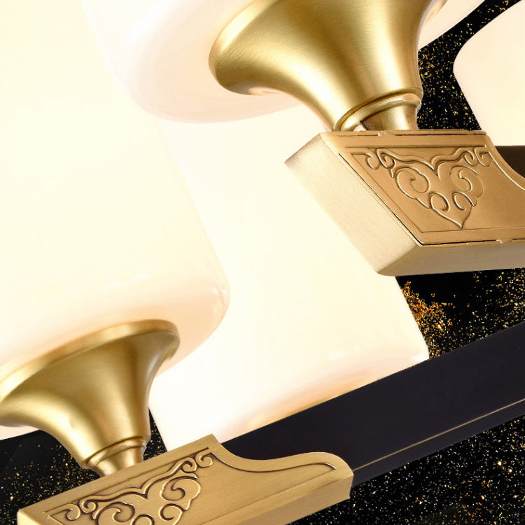 Light Luxury Style Chandelier Lighting Cylindrical Hanging Chandelier with Glass Shade