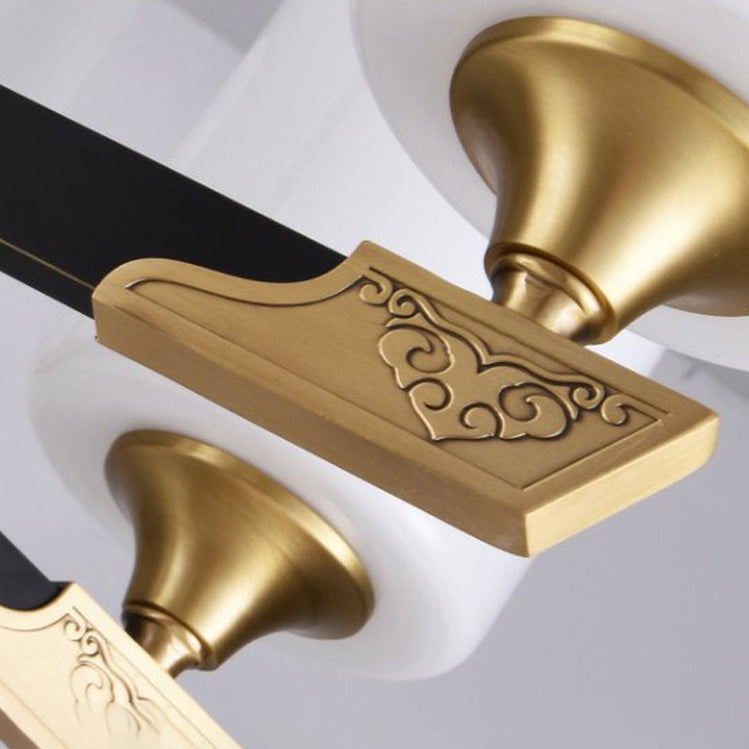 Light Luxury Style Chandelier Lighting Cylindrical Hanging Chandelier with Glass Shade