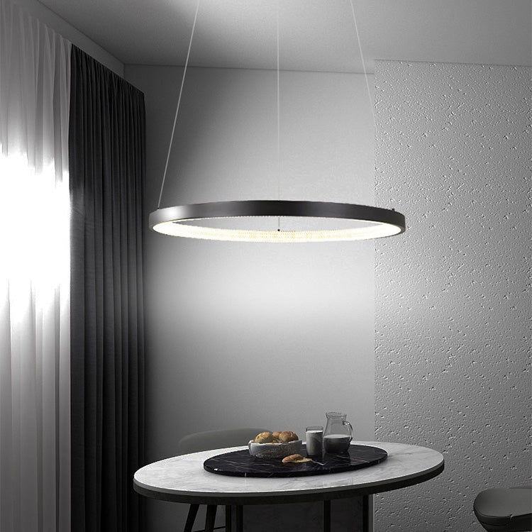 Minimalisme Noordse stijl LED Hangende kroonluchter licht cirkelvormig plafond kroonluchter
