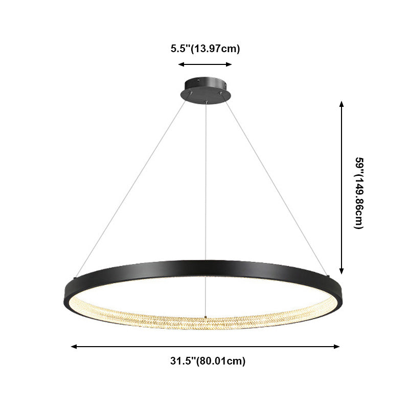 Minimalisme Noordse stijl LED Hangende kroonluchter licht cirkelvormig plafond kroonluchter