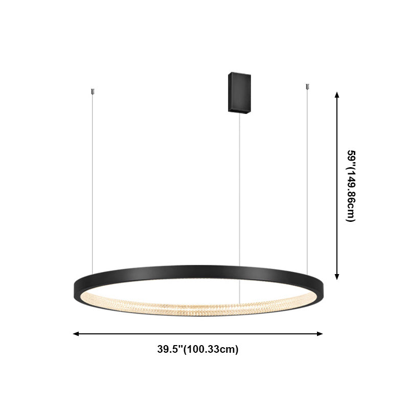 Minimalisme Noordse stijl LED Hangende kroonluchter licht cirkelvormig plafond kroonluchter
