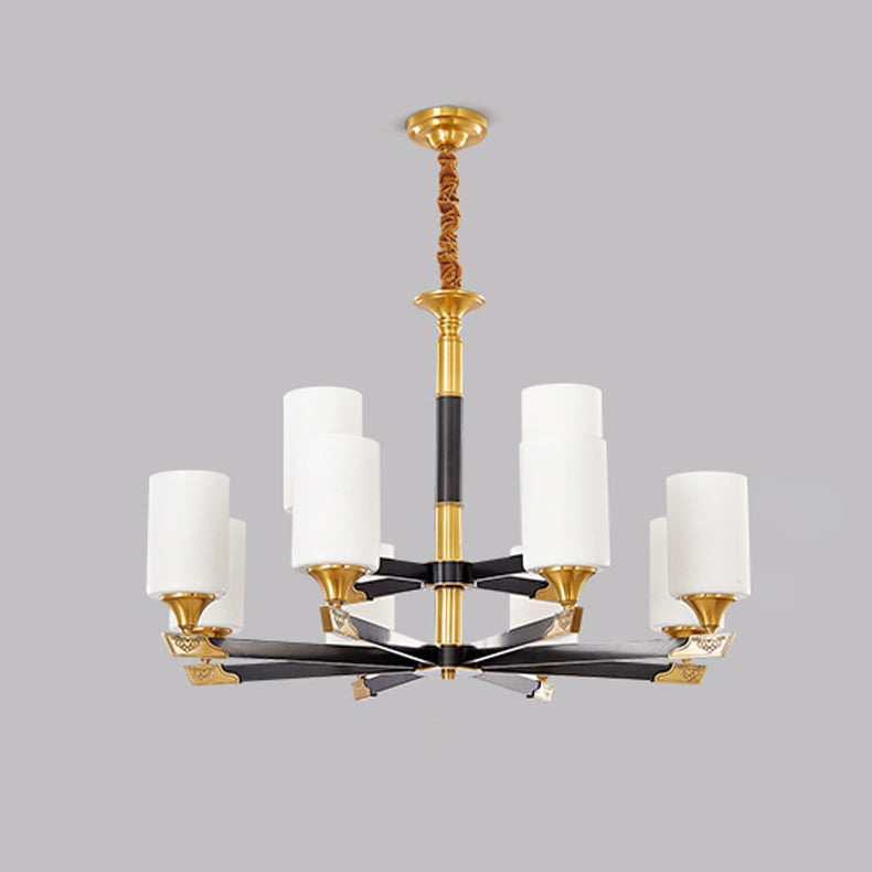 Modern Minimalism Style Cylindrical Hanging Chandelier Copper Ceiling Chandelier