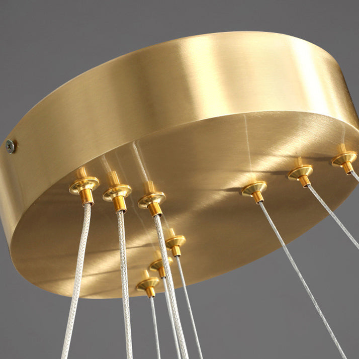 Circular Metal Hanging Ceiling Light Modern Style Suspension Pendant Lighting