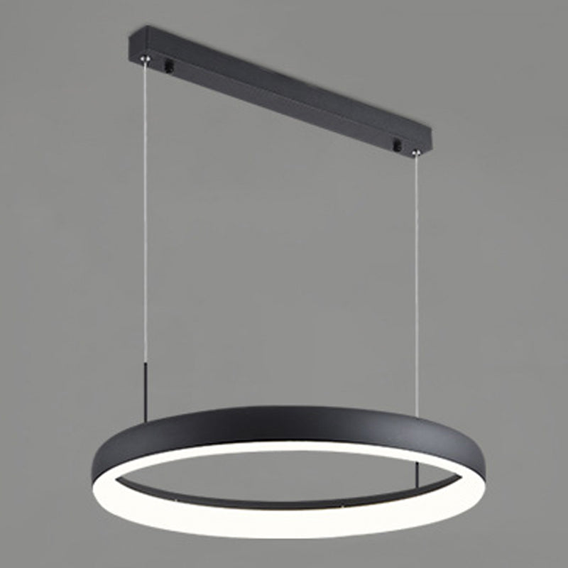 Circular Hanging Pendant Lights Modern Style Metal Chandelier Light Fixture