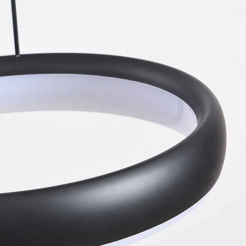 Circular Hanging Pendant Lights Modern Style Metal Chandelier Light Fixture