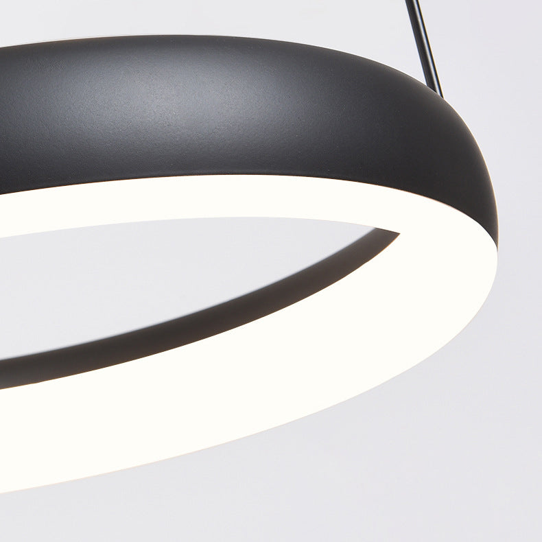 Circular Hanging Pendant Lights Modern Style Metal Chandelier Light Fixture