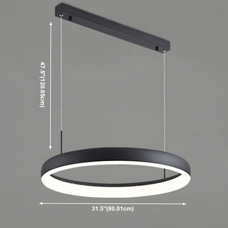 Circular Hanging Pendant Lights Modern Style Metal Chandelier Light Fixture