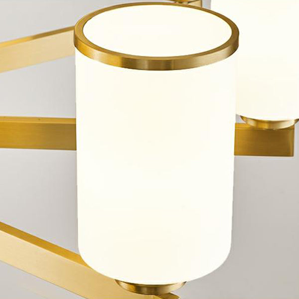 Lichte luxe stijl kroonluchter verlichtingsarmaturen cilindrisch koperen plafond kroonluchter