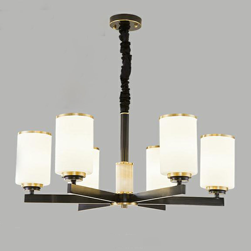 Lichte luxe stijl kroonluchter verlichtingsarmaturen cilindrisch koperen plafond kroonluchter