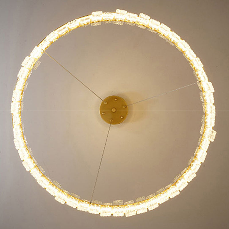 Lichte luxe stijl kroonluchter verlichtingsarmaturen cirkelvormige kristal LED -plafond kroonluchter