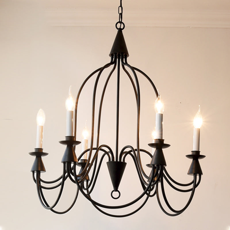 American Classic Style Hanging Chandelier Light Metal Ceiling Chandelier