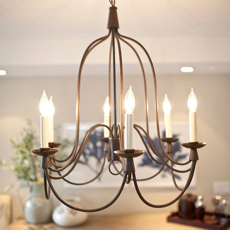 American Classic Style Hanging Chandelier Light Metal Ceiling Chandelier