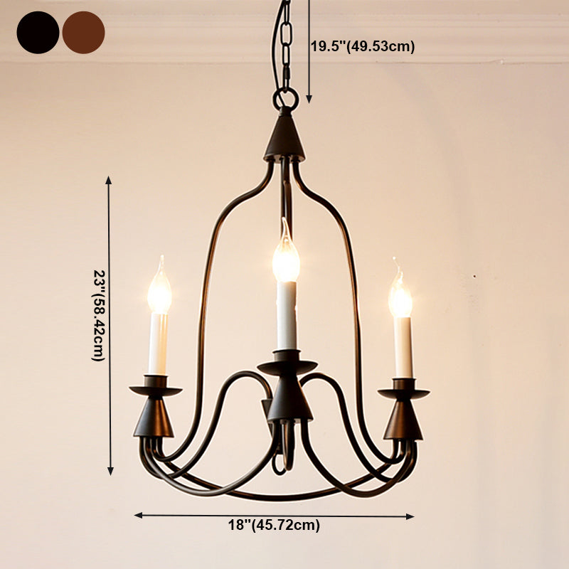 American Classic Style Hanging Chandelier Light Metal Ceiling Chandelier